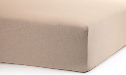 Простирадло на резинці Софт Найт коричнева трикотаж 160х200 см