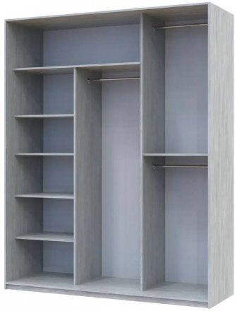 Шафа-купе Doros City Light Сосна Натти 3 Дзеркала 180х60х225 (DRS-011970)