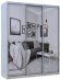 Шафа-купе Doros City Light Сосна Натти 3 Дзеркала 180х60х225 (DRS-011970)