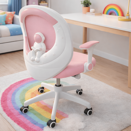 Крісло обертове дитяче з підставкою для ніг PERFECT KIDS ASTRONAUT PINK Perfect Home Рожевий (PFH-092115) Крісло обертове дитяче з підставкою для ніг PERFECT KIDS ASTRONAUT PINK Perfect Home Рожевий (PFH-092115)
