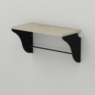 Настінна полиця Ferrum-decor Комфі 260x500x240 метал Чорний ДСП Сонома 16 мм (FRD-102719) Настінна полиця Ferrum-decor Комфі 260x500x240 метал Чорний ДСП Сонома 16 мм (FRD-102719)