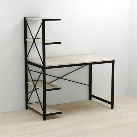 Комп'ютерний стіл Ferrum-decor Джек 75x140x60 Чорний ДСП Сонома (FRD-104403)