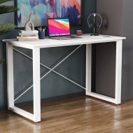 Письмовий стіл Ferrum-decor Драйв 750x1200x600 Білий метал ДСП Біле 16 мм (FRD-103122)