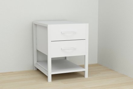 Тумба універсальна Ferrum-decor Вів'єн 2/1 50x41x40 білий ДСП Біле 16мм (FRD-104176) Тумба універсальна Ferrum-decor Вів'єн 2/1 50x41x40 білий ДСП Біле 16мм (FRD-104176)