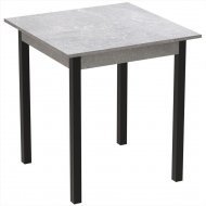 Стіл кухонний Ferrum-decor Дієго 75x80x80 Чорний ДСП Бетон 16мм (FRD-105578)