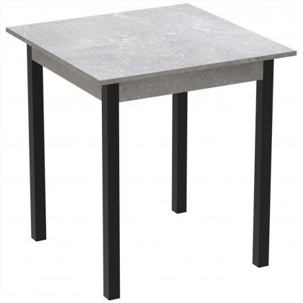 Стіл кухонний Ferrum-decor Дієго 75x80x80 Чорний ДСП Бетон 16мм (FRD-105578)