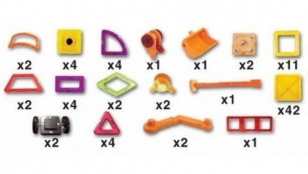 Магнітний конструктор 87 деталей Plastic box 3-D MK-87