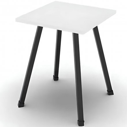 Табурет кухонний Ferrum-decor 430x320x320 Чорний метал ДСП Біле 16 мм (FRD-104639) Табурет кухонний Ferrum-decor 430x320x320 Чорний метал ДСП Біле 16 мм (FRD-104639)