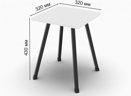 Табурет кухонний Ferrum-decor 430x320x320 Чорний метал ДСП Біле 16 мм (FRD-104639) Табурет кухонний Ferrum-decor 430x320x320 Чорний метал ДСП Біле 16 мм (FRD-104639)