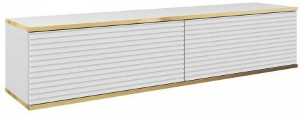 Тумба під телевізор навісна Perfect Home Оро / Oro 2-дверна RTV135 MDF Білий (PFH-091354)