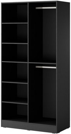 Шафа для одягу / гардеробна Perfect Home Сендбокс / Sandbox FLUTES 2-дверна Чорний (PFH-091902)