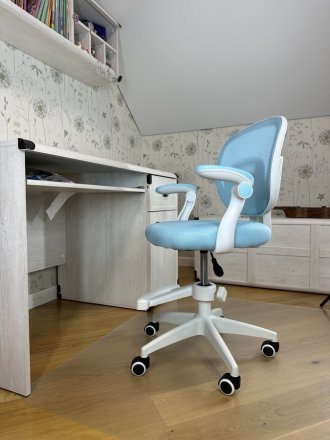 Крісло обертове дитяче з підставкою для ніг PERFECT KIDS BLUE Perfect Home Блакитний (PFH-092116)
