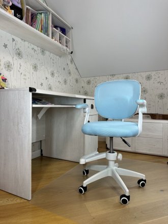 Крісло обертове дитяче з підставкою для ніг PERFECT KIDS BLUE Perfect Home Блакитний (PFH-092116)