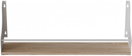Настінна полиця Ferrum-decor Ізі 260x700x150 метал Білий ДСП Дуб Сан-Марино 16 мм (FRD-102955)