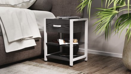 Тумба універсальна Ferrum-decor Вів'єн 1/2 50x41x40 білий ДСП Сосна Кембра 16мм (FRD-104132)