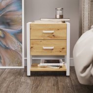 Тумба універсальна Ferrum-decor Вів'єн 2/1 50x41x40 білий ДСП Дуб Сан-Марино 16мм (FRD-104177)
