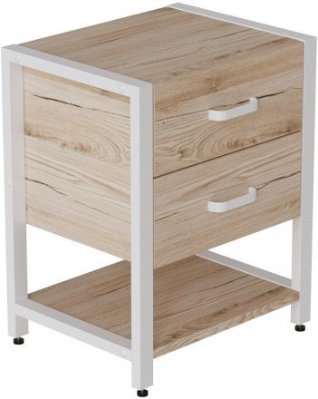 Тумба універсальна Ferrum-decor Вів'єн 2/1 50x41x40 білий ДСП Дуб Сан-Марино 16мм (FRD-104177) Тумба універсальна Ferrum-decor Вів'єн 2/1 50x41x40 білий ДСП Дуб Сан-Марино 16мм (FRD-104177)