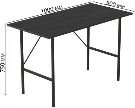 Стіл письмовий Line Тайм Ferrum-decor 750x1000x500 Чорний метал ДСП Сосна Кембра 16 мм (FRD-104866) Стіл письмовий Line Тайм Ferrum-decor 750x1000x500 Чорний метал ДСП Сосна Кембра 16 мм (FRD-104866)