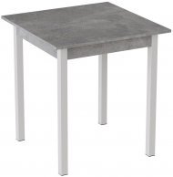 Стіл кухонний Ferrum-decor Дієго 75x90x90 Білий ДСП Бетон 16мм (FRD-105579)