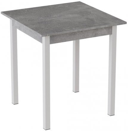 Стіл кухонний Ferrum-decor Дієго 75x90x90 Білий ДСП Бетон 16мм (FRD-105579)