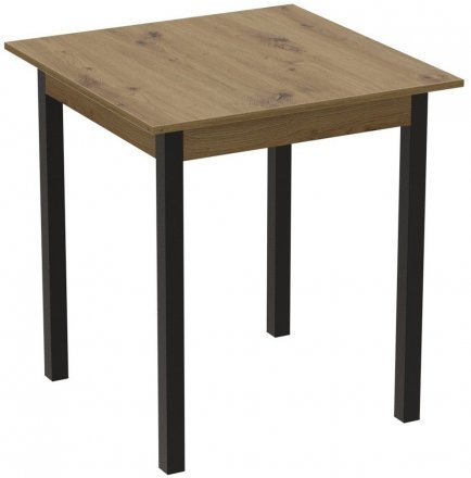 Стіл кухонний Ferrum-decor Дієго 75x90x90 Чорний ДСП Дуб Артизан 16мм (FRD-105721)