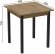 Стіл кухонний Ferrum-decor Дієго 75x90x90 Чорний ДСП Дуб Артизан 16мм (FRD-105721)