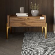 Тумба приліжкова LION Wood з однією шухлядою Дуб Ліворно (золоті ножки) (LION-041318) Тумба приліжкова LION Wood з однією шухлядою Дуб Ліворно (золоті ножки) (LION-041318)