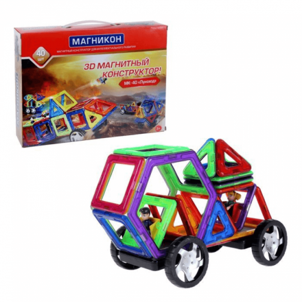 Магнітний конструктор 3D 40 дет МK-40 Магнітний конструктор 3D 40 дет МK-40