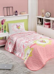 Покривало стьобане з наволочками Sirin pembe рожевий 200х220 см Покривало стьобане з наволочками Sirin pembe рожевий 200х220 см