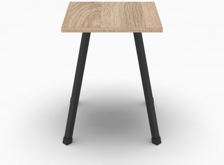Табурет кухонний Ferrum-decor 430x320x320 Чорний метал ДСП Дуб Сонома 16 мм (FRD-104640)