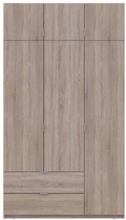 Шафа для одягу Doros Лукас Дуб Сонома 3ДСП 135х50х240 DRS-011655 (80737803)