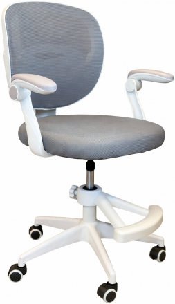 Крісло обертове дитяче з підставкою для ніг PERFECT KIDS GRAY Perfect Home Сірий (PFH-092117)