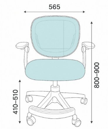 Крісло обертове дитяче з підставкою для ніг PERFECT KIDS GRAY Perfect Home Сірий (PFH-092117)