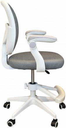 Крісло обертове дитяче з підставкою для ніг PERFECT KIDS GRAY Perfect Home Сірий (PFH-092117)