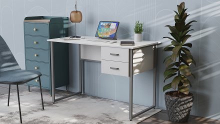 Письмовий стіл Ferrum-decor Дакота 75x140x70 сірий ДСП Біле 16мм (FRD-102348) Письмовий стіл Ferrum-decor Дакота 75x140x70 сірий ДСП Біле 16мм (FRD-102348)