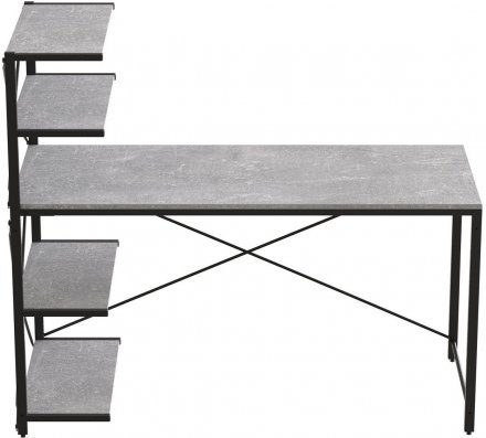 Комп'ютерний стіл Ferrum-decor Джек 75x140x60 Чорний ДСП Бетон (FRD-104406)