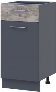 Кухонний модуль нижній Doros Лея НЯ82_40 40х46,6х82 см Графіт/Дуб клондайк (DRS-011373) Кухонний модуль нижній Doros Лея НЯ82_40 40х46,6х82 см Графіт/Дуб клондайк (DRS-011373)