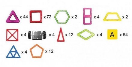 Магнітний конструктор 218 деталей Plastic box MK-218