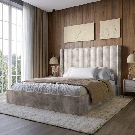 Двоспальне ліжко LION Ніно 160x200 см SILK 102 Айворі (LION-045037)