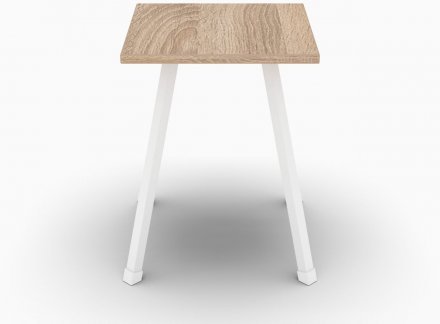 Кухонний табурет Ferrum-decor 430x320x320 Білий метал ДСП Дуб Сонома 16 мм (FRD-104643) Кухонний табурет Ferrum-decor 430x320x320 Білий метал ДСП Дуб Сонома 16 мм (FRD-104643)