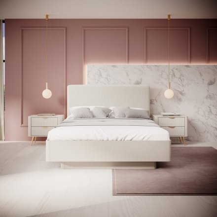 Ліжко (каркас) Perfect Home Ланте / Lante 160 з м'яким ізголів'ям Беж (PFH-091125)