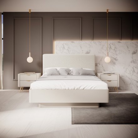 Ліжко (каркас) Perfect Home Ланте / Lante 160 з м'яким ізголів'ям Беж (PFH-091125)