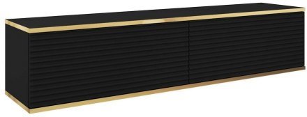 Тумба під телевізор навісна Perfect Home Оро / Oro 2-дверна RTV135 MDF Чорний (PFH-091355)