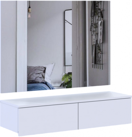 Комплект меблів Doros Левія + дзеркало Біле 100х32х100 (DRS-011841)