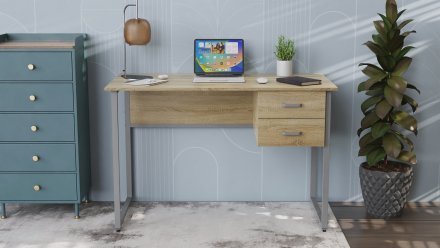 Письмовий стіл Ferrum-decor Дакота 75x140x70 сірий ДСП Дуб Сонома 16мм (FRD-102349) Письмовий стіл Ferrum-decor Дакота 75x140x70 сірий ДСП Дуб Сонома 16мм (FRD-102349)