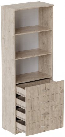 Шафа Анжело Ferrum-decor на 3 полиці з 4 ящики 1900x700x380 ДСП Дуб Сан-Марино 16 мм (FRD-105020) Шафа Анжело Ferrum-decor на 3 полиці з 4 ящики 1900x700x380 ДСП Дуб Сан-Марино 16 мм (FRD-105020)