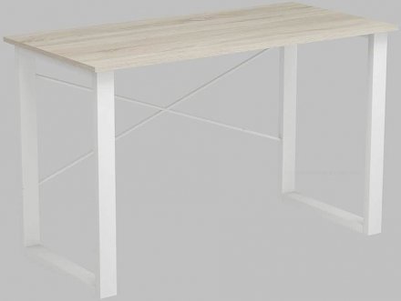 Письмовий стіл Ferrum-decor Драйв 750x1200x600 Білий метал ДСП Дуб Сонома 16 мм (FRD-103125)