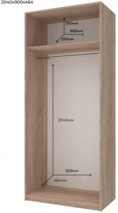 Комплект шаф для одягу Doros Промо (2 шт.) 180х48х204 см Дуб сонома (DRS-011210)