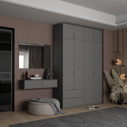 Комплект меблів Doros Левія + дзеркало Графіт 100х32х100 (DRS-011842)