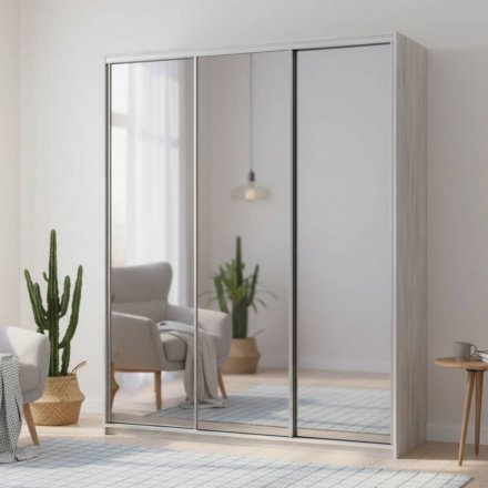 Шафа-купе Doros City Light Сосна Натти 3 Дзеркала 225х60х225 (DRS-011974)